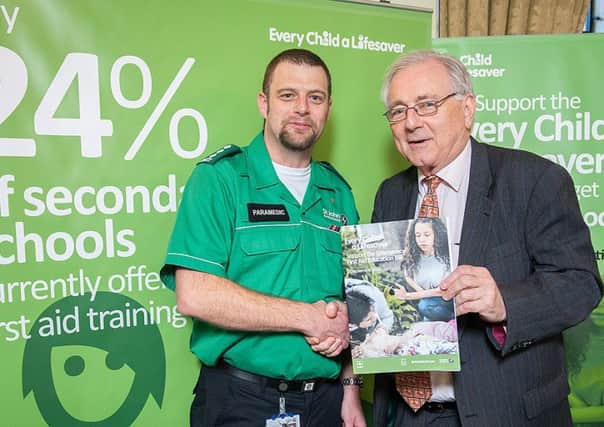 Sir Peter Bottomley supporting the Emergency First Aid Education Bill (photo submitted). SUS-151120-125744001