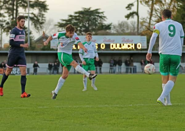 Harvey Whyte scores a stunning opener for the Rocks / Picture by Tim Hale