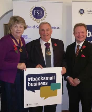 East Sussex County Council consort Terri Belsey, chairman Colin Belsey and new 1066 FSB chairman Brett MacLean
