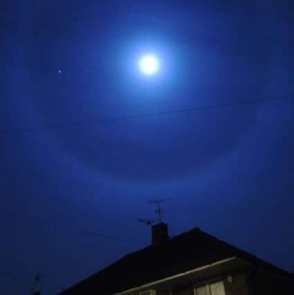 The halo moon in February
