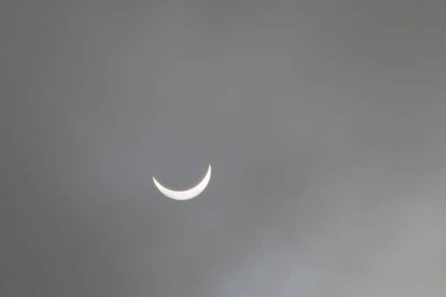 The partial eclipse of the sun in March - heavy cloud meant it was a rare sight in Sussex SUS-150320-143141001