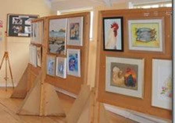 Some of the artwork on show at the fifth Lurgashall Arts and Crafts Exhibition, held in 2012