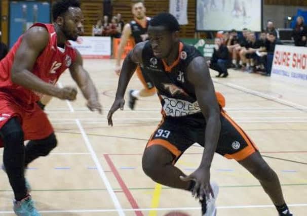 James Cambronne in action for Worthing Thunder during their National Cup quarter-final win at home to Reading Rockets on Sunday