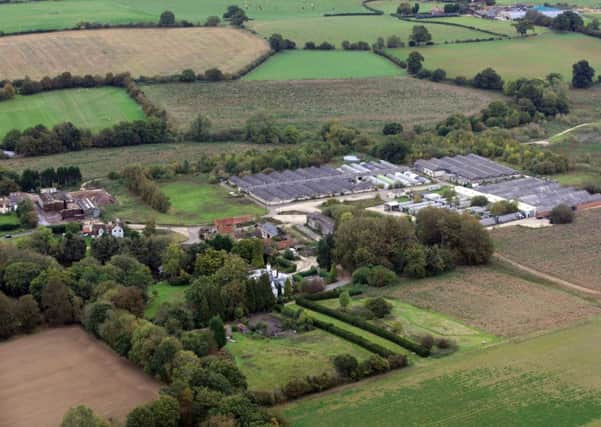 HOR 081011 Aerial photo. Thakeham showing the Abingworth site of the mushroom farm. photo by derek martin ENGSNL00120111010105047