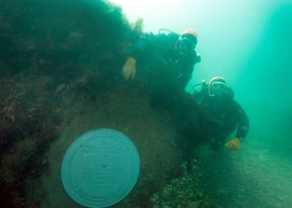 A plaque commemorating Selsey's armed forces has been put on a wreck underwater, forming part of the Selsey Heritage Trail.