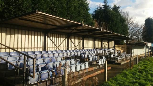 Sidley United Football Club's 100-seater stand as it currently looks at the disused Gullivers ground