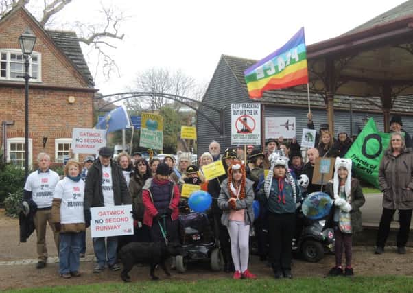 The group assemble for the Horsham Climate March SUS-151129-135058001