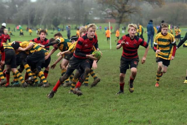 Heath showed great rugby skills against Shoreham