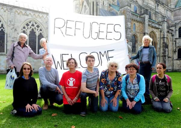 A candle-lit vigil was held on Chichester's Cathedral green in September in support of Syria's refugees