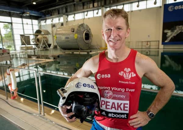 Tim Peake is set to run the London Marathon aboard the International Space Station Picture from Virgin Money London Marathon SUS-150412-155328001