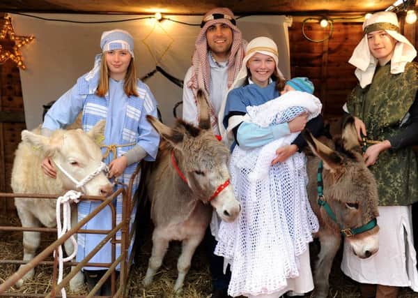 The live nativity scene, including a real baby Jesus, launched Arundel by Candlelight 
PICTURES: STEVE ROBARDS SR1527150