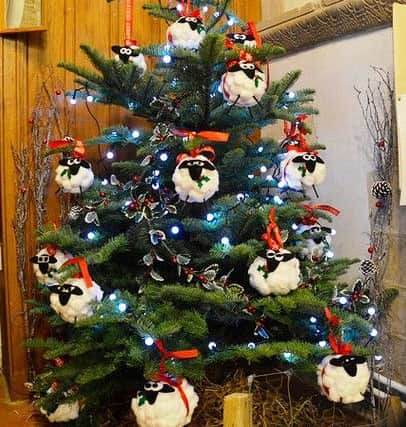Joint winner Nepcote Flock's sheep tree, made by a group of Findon shepherd friends