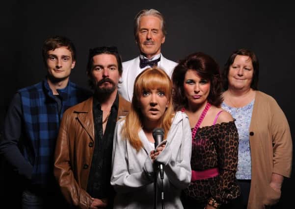 The cast for Southwick Players Little Voice, before director Tony Bright stepped into the role of Ray Say
