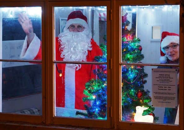 Santa Claus made an appearance at Robertsbridge's Christmas Capers event. Photo courtesy of Paul Pitman
