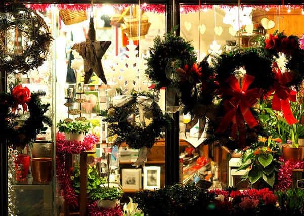 The shop windows in Robertsbridge were filled with Christmas spirit. Photo courtesy of Paul Pitman