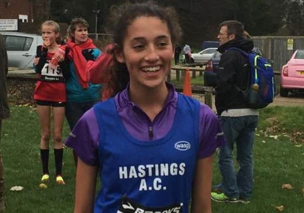 Maya Ramnarine won the under-13 girls' race at Lancing Manor. Picture courtesy Terry Skelton