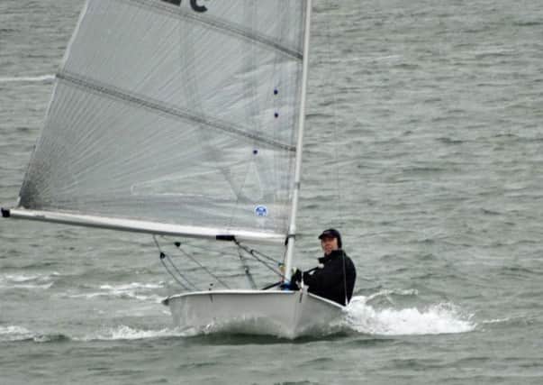 Bill Dawber in his Solo in Dell Quay's Frostbite racing / Picture by Liz Sagues
