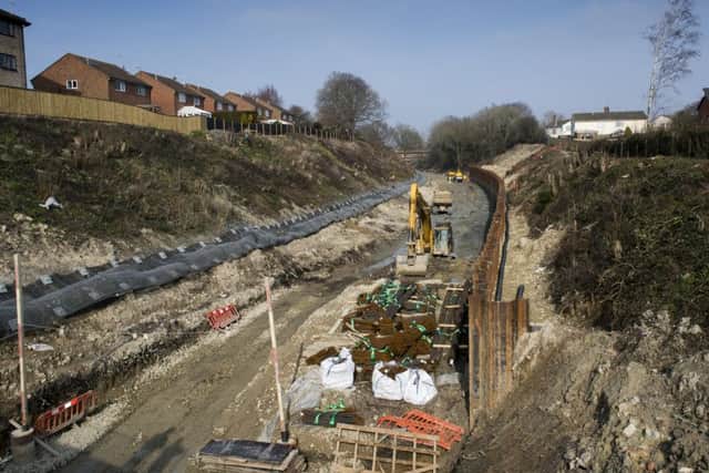 Work on the link road earlier this year