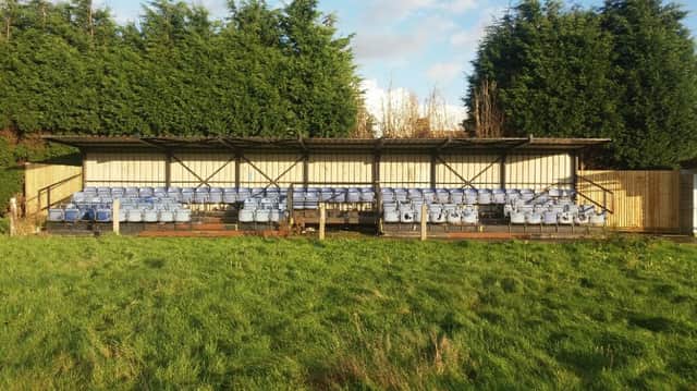 The Duffell-Cox Stand at Sidley United Football Club