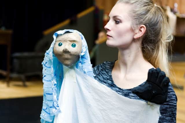 Poppy Baskcomb in rehearsals of Chichester Festival Theatre's A Christmas Carol. Photo by Mike Eddowes