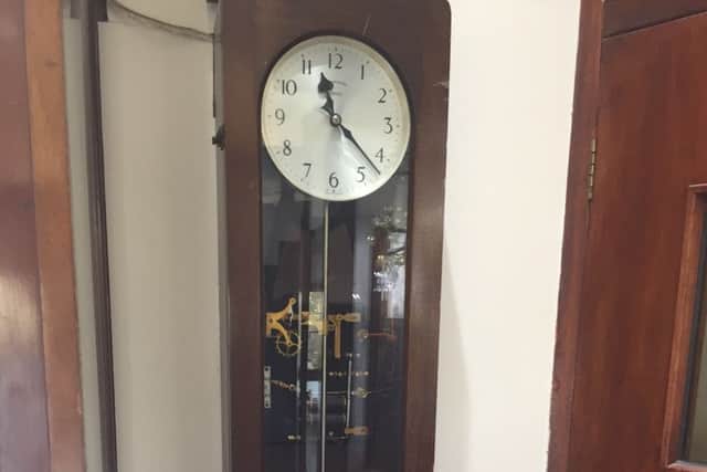 Synchronome clock inside Wakefields Jewellers