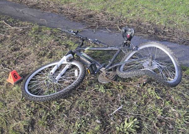 The cyclist was left at the side of the road with bad injuries