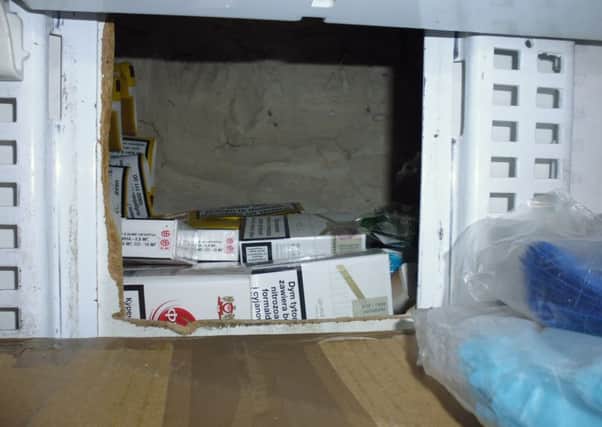Illegal packets of cigarettes and tobacco were found at a Worthing shop (photo submitted). SUS-151221-162854001