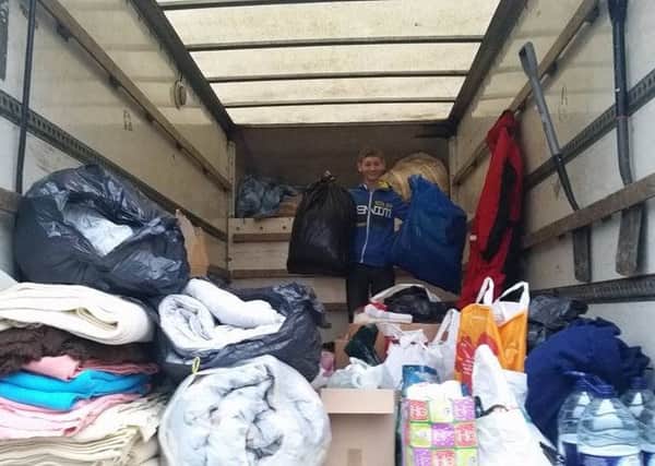 The van load of donations was collected in just a few hours