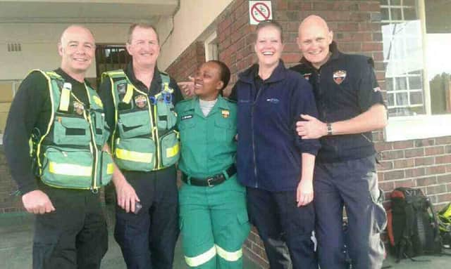 Neil Graham (second from left) and South African medics