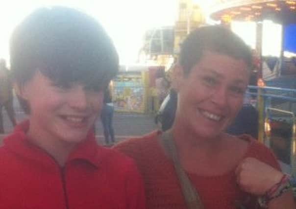 Kylee Bell with her 13-year-old son Jayden