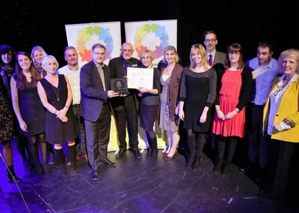 West Sussex County Times Community Awards 2015 - Charity of the year St Catherine's Hospice with Nick Mowatt of the Capitol -  picture by Josh Smith for SMedia Group SUS-151117-163107001