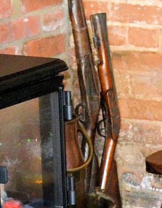 The two antique guns stolen from a house in East Guldeford SUS-151229-142156001