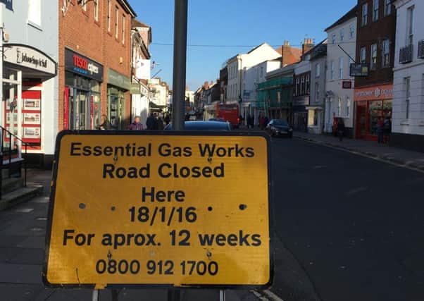 The gas works along South Street start today and are expected to last for three months