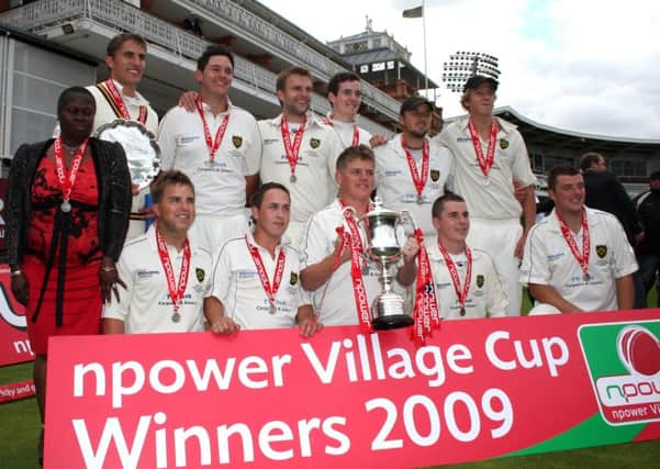 Matt Hobden, back right, celebrates victory in the Village Cup with Glynde back in 2009