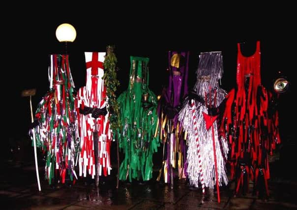 Mummers in a traditional Twelfth Night play.
