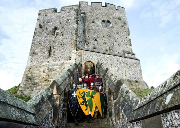 Normans and the Arundel Castle Keep. Picture: Victoria Dawe
