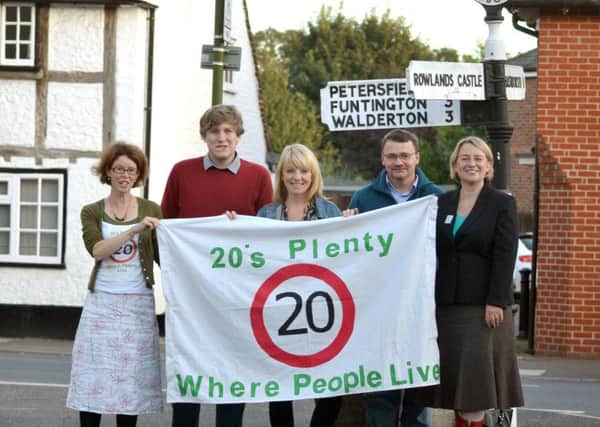 Sarah Sharp (on the left) has been a long-time campaigner for safer roads around Chichester