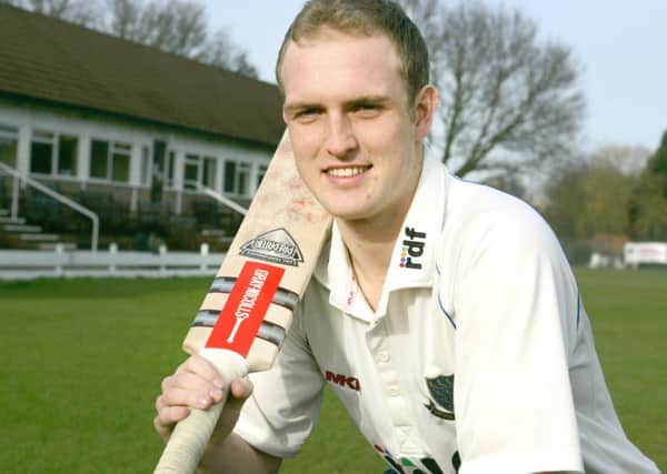 Michael Thornely pictured at Cricketfield Road having signed for Sussex in 2007 and more recently as a Leicestershire player