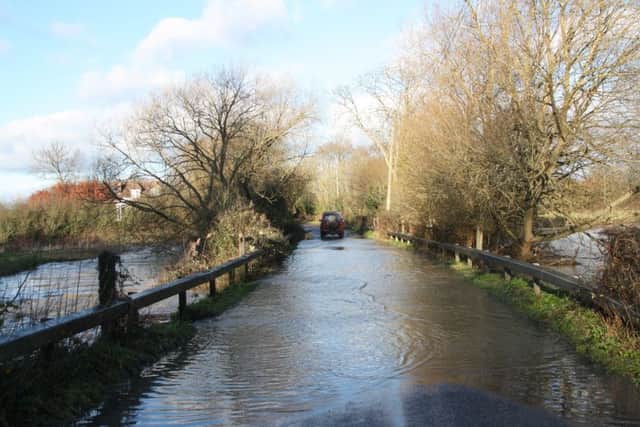 Flooding in Twineham on Thursday January 7. Photo by Jane Watson