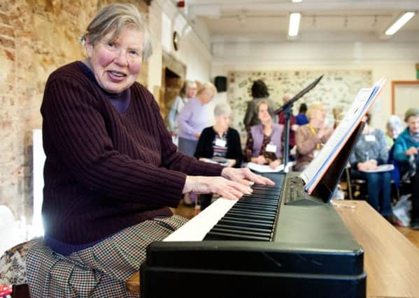The accompanist of the Cuckfield over-60s Cuckoo Choir Fiona Fawssett marks her 90th birthday - picture submitted