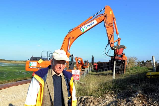 Ray Radmall at the site of the work being carried out to bolster the defences at Pagham Harbour ks1500516-5