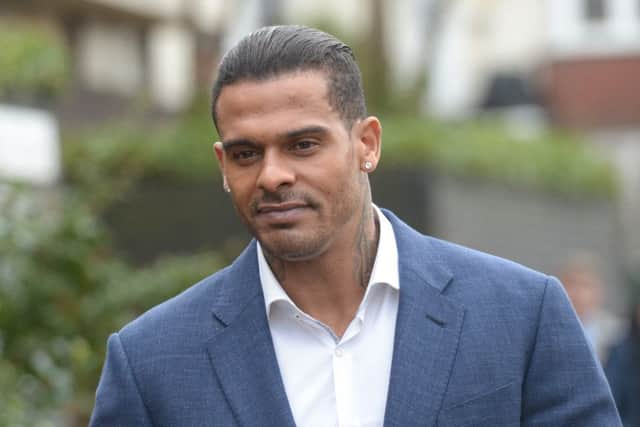 George Kay leaving Hove Trial Centre where he was charged with assault against wife Kerry Katona. Hove, Sussex SUS-161101-123531001