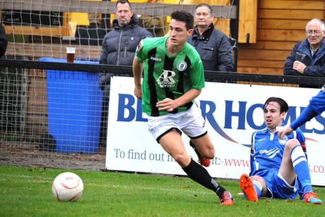 Greg Luer, now of Hull City, playing for Burgess Hill in 2014. Photo by Steve Robards