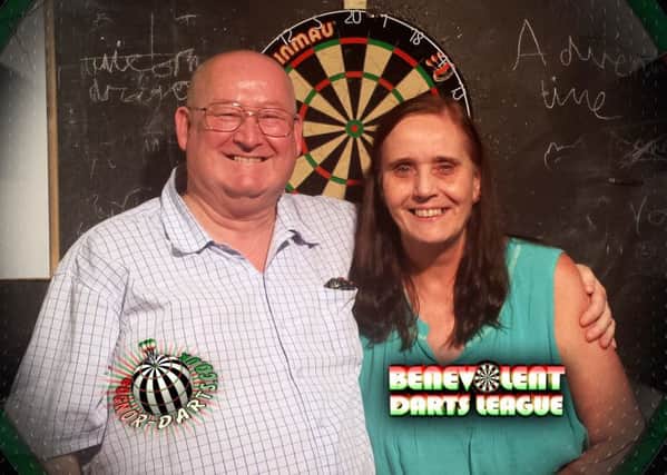 Mixed pairs winners Keith Robinson and Mazz Tupper