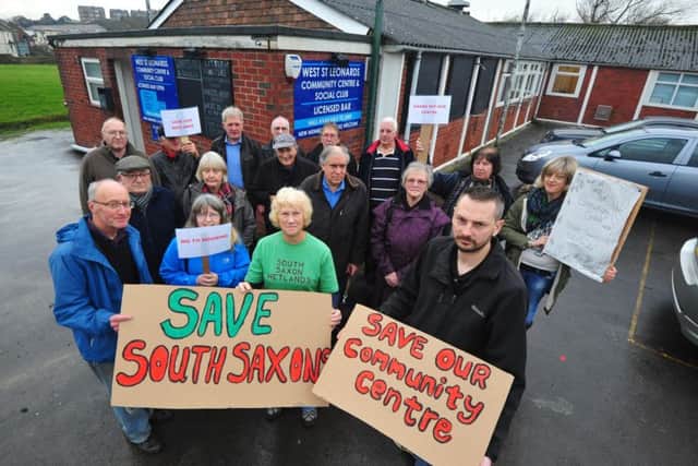 27/11/14- Residents protest over plans to demolish West St Leonards Community Centre back in November 2014. SUS-141127-124958001