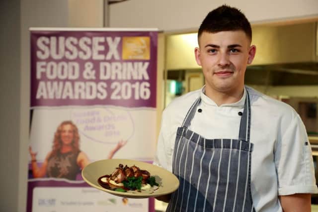 Michael Sutherland, of the Sussex Ox, is a finalist in the young chef of the year category