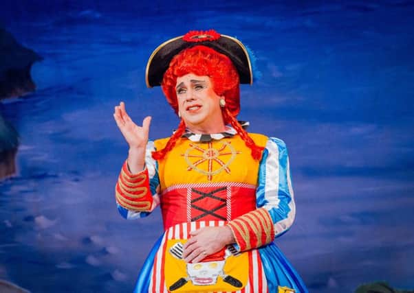 Martyn Knight playing Mrs Smee at the Devonshire Park Theatre, Eastbourne. Picture by Robert Workman