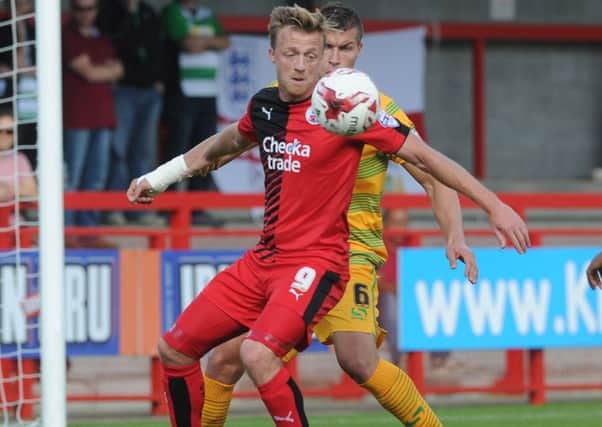 Crawley Town's Lee Barnard in action against Yeovil Town SUS-150921-133302002