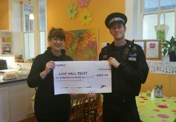 Eastbourne Police donate funds for a new CCTV system at Leaf Hall SUS-160118-125123001
