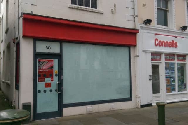 The unit previously occupied by Santander in the Carfax.